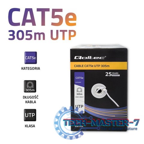 Kabel sieciowy/skrętka UTP | CAT5E | 305m Kabel sieciowy/skrętka UTP | CAT5E | 305m