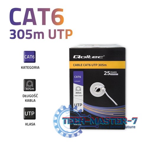 Kabel sieciowy/skrętka UTP | CAT6 | 305m Kabel sieciowy/skrętka UTP | CAT6 | 305m