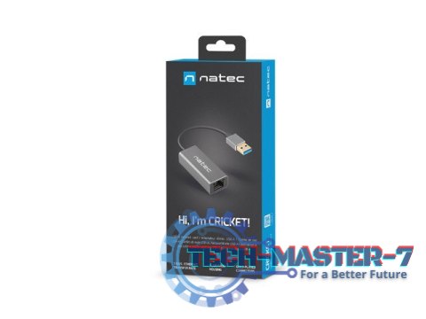 Karta sieciowa Cricket USB 3.0 - RJ-45 1Gb na kablu Karta sieciowa Cricket USB 3.0 - RJ-45 1Gb na kablu
