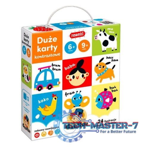 Duże karty kontrastowe dla dzieci 6 i 9 mies.+ Duże karty kontrastowe dla dzieci 6 i 9 mies.+