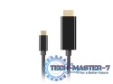 Kabel USB-C(M)->HDMI(M) 4K 60HZ czarny Kabel USB-C(M)->HDMI(M) 4K 60HZ czarny