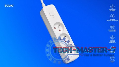 Listwa zasilająca przeciwprzepięciowa 3 gniazda, 1.5 m, LZ-07 Listwa zasilająca przeciwprzepięciowa 3 gniazda, 1.5 m, LZ-07