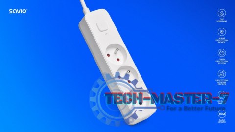 Listwa zasilająca przeciwprzepięciowa 3 gniazda, 1.5 m, LZ-07 Listwa zasilająca przeciwprzepięciowa 3 gniazda, 1.5 m, LZ-07