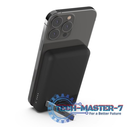 Magnetyczny Power Bank ze standem Czarny Magnetyczny Power Bank ze standem Czarny