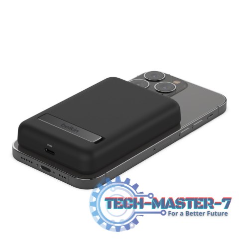 Magnetyczny Power Bank ze standem Czarny Magnetyczny Power Bank ze standem Czarny