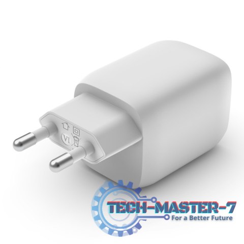 Podwójna ładowarka ścienna USB-C GaN z PPS 65 W Biała Podwójna ładowarka ścienna USB-C GaN z PPS 65 W Biała