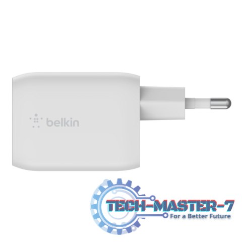 Podwójna ładowarka ścienna USB-C GaN z PPS 65 W Biała Podwójna ładowarka ścienna USB-C GaN z PPS 65 W Biała