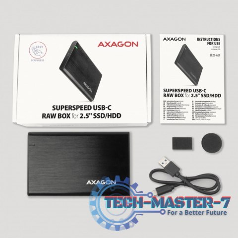 EE25-A6C Bezśrubowa aluminiowa obudowa zewnętrzna USB-C 3.2 Gen 1 - SATA 6G dla 2.5" SSD/HDD EE25-A6C Bezśrubowa aluminiowa obudowa zewnętrzna USB-C 3.2 Gen 1 - SATA 6G dla 2.5" SSD/HDD
