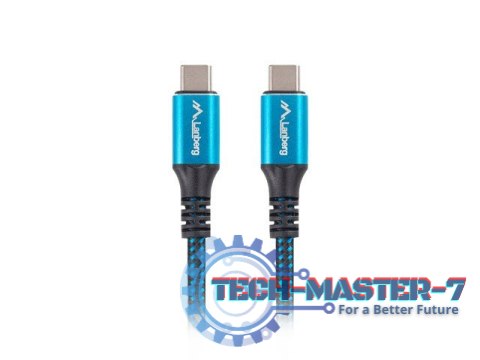 Kabel USB-C M/M USB4 0.5m 100W 8K 60HZ czarno-niebieski Kabel USB-C M/M USB4 0.5m 100W 8K 60HZ czarno-niebieski