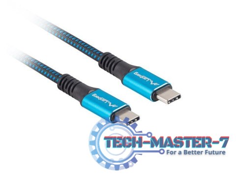 Kabel USB-C M/M USB4 0.5m 100W 8K 60HZ czarno-niebieski Kabel USB-C M/M USB4 0.5m 100W 8K 60HZ czarno-niebieski