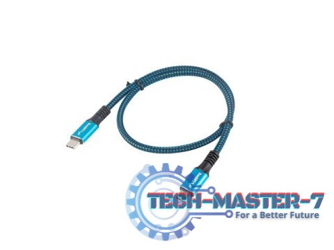 Kabel USB-C M/M USB4 0.5m 100W 8K 60HZ czarno-niebieski Kabel USB-C M/M USB4 0.5m 100W 8K 60HZ czarno-niebieski