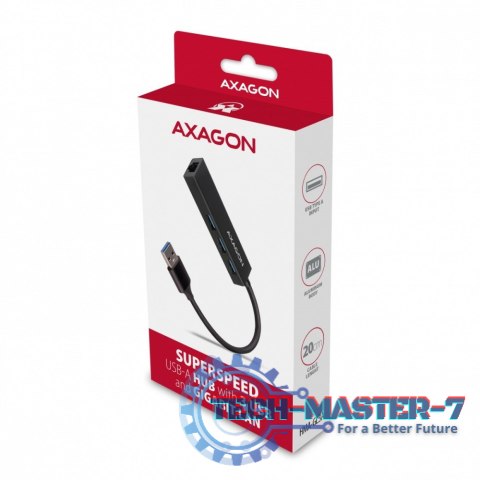 HMA-GL3A Wieloportowy hub USB 4in1, 5Gbps, 3x USB-A + GLAN, metalowy, 20cm USB-A kabel HMA-GL3A Wieloportowy hub USB 4in1, 5Gbps, 3x USB-A + GLAN, metalowy, 20cm USB-A kabel