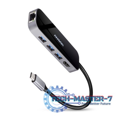 HMC-6GL Wieloportowy hub USB 6in1, 5Gbps, 3x USB-A, HDMI 4K/30Hz, GLAN, PD 100W, 20cm USB-C kabel HMC-6GL Wieloportowy hub USB 6in1, 5Gbps, 3x USB-A, HDMI 4K/30Hz, GLAN, PD 100W, 20cm USB-C kabel