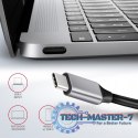 HMC-6GL Wieloportowy hub USB 6in1, 5Gbps, 3x USB-A, HDMI 4K/30Hz, GLAN, PD 100W, 20cm USB-C kabel