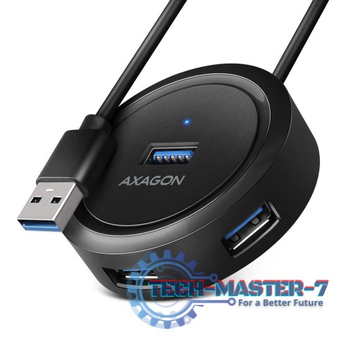 HUE-P1A Hub 4-portowy USB 3.2 Gen 1 round, 30cm USB-A kabel, microUSB dodatkowe zasilanie HUE-P1A Hub 4-portowy USB 3.2 Gen 1 round, 30cm USB-A kabel, microUSB dodatkowe zasilanie
