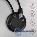 HUE-P1A Hub 4-portowy USB 3.2 Gen 1 round, 30cm USB-A kabel, microUSB dodatkowe zasilanie