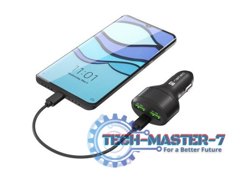 Ładowarka samochodowa Coney 2x USB 1x USB-C QC 3.0 Power Delivery 84W Czarna Ładowarka samochodowa Coney 2x USB 1x USB-C QC 3.0 Power Delivery 84W Czarna