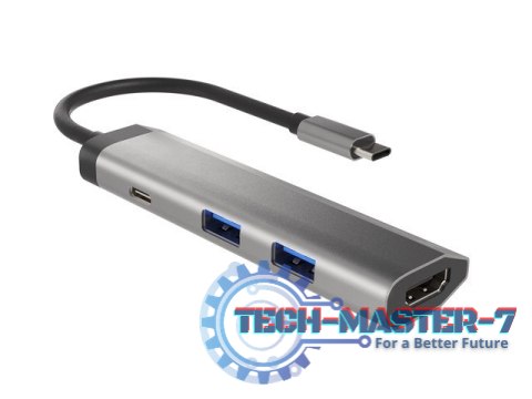 Stacja dokująca Multi Port Fowler Slim USB-C PD, 2x USB 3.0, HDMI 4K Stacja dokująca Multi Port Fowler Slim USB-C PD, 2x USB 3.0, HDMI 4K