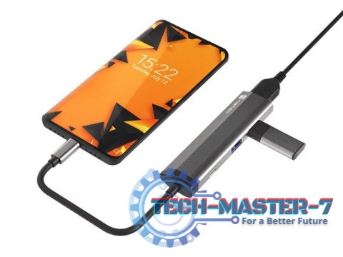 Stacja dokująca Multi Port Fowler Slim USB-C PD, 2x USB 3.0, HDMI 4K Stacja dokująca Multi Port Fowler Slim USB-C PD, 2x USB 3.0, HDMI 4K