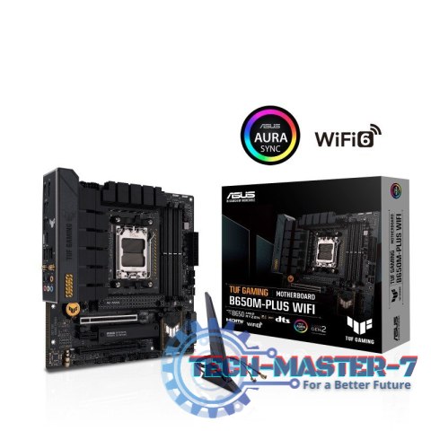 Płyta główna TUF GAMING B650M-PLUS WIFI AM5 4DDR5 HDMI mATX Płyta główna TUF GAMING B650M-PLUS WIFI AM5 4DDR5 HDMI mATX