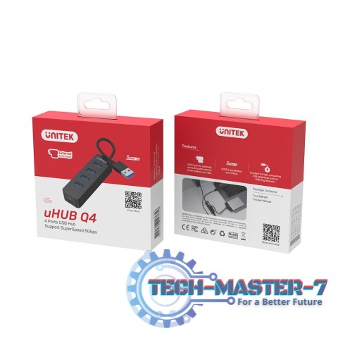 Hub USB-A; 4x USB-A 3.1; Aktywny; 10W; H1117A Hub USB-A; 4x USB-A 3.1; Aktywny; 10W; H1117A