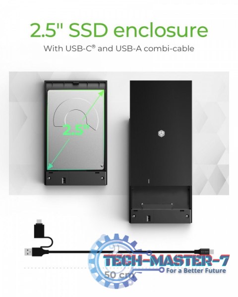 Obudowa IB-200T-C3 2,5 SATA USB 3.2 Gen.1 Obudowa IB-200T-C3 2,5 SATA USB 3.2 Gen.1