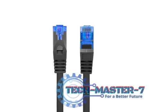 Patchcord kat.6a S/FTP LSZH CCA 0.25m czarny fluke Patchcord kat.6a S/FTP LSZH CCA 0.25m czarny fluke