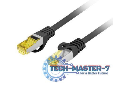 Patchcord kat.6a S/FTP LSZH CU 0.5m fluke passed czarny Patchcord kat.6a S/FTP LSZH CU 0.5m fluke passed czarny
