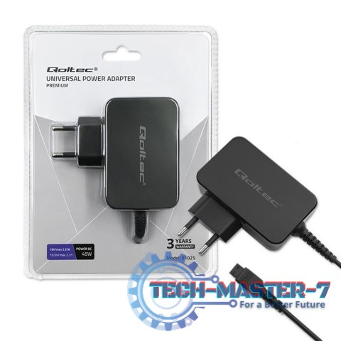 Uniwersalny zasilacz sieciowy 45W | 8 wtyczek Uniwersalny zasilacz sieciowy 45W | 8 wtyczek