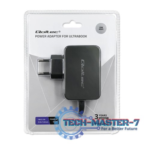 Zasilacz do ultrabooka Asus 45W | 19V | 2.37A | 3.0x1.0 Zasilacz do ultrabooka Asus 45W | 19V | 2.37A | 3.0x1.0