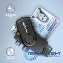 CRE-SMP2A Czytnik kart identyfikacyjnych & SD/microSD/SIM card PocketReader USB