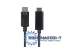 Kabel DisplayPort (M) V1.1 -> HDMI (M) 1.8m czarny Kabel DisplayPort (M) V1.1 -> HDMI (M) 1.8m czarny