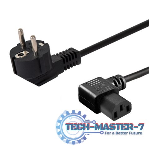 Kabel zasilający Schuko (M) kątowy - IEC C13, kątowy 1,2m CL-115 Kabel zasilający Schuko (M) kątowy - IEC C13, kątowy 1,2m CL-115