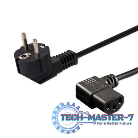 Kabel zasilający Schuko (M) kątowy - IEC C13, kątowy 1,2m CL-115 Kabel zasilający Schuko (M) kątowy - IEC C13, kątowy 1,2m CL-115