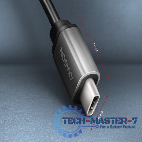 RUCM-AFAC Kabel adapter USB 3.2 Gen 1 Type-C samiec -> Type-A żeńska, 0,2m, 3A, ALU RUCM-AFAC Kabel adapter USB 3.2 Gen 1 Type-C samiec -> Type-A żeńska, 0,2m, 3A, ALU
