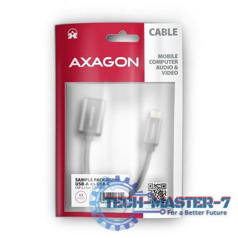 RUCM-AFAC Kabel adapter USB 3.2 Gen 1 Type-C samiec -> Type-A żeńska, 0,2m, 3A, ALU RUCM-AFAC Kabel adapter USB 3.2 Gen 1 Type-C samiec -> Type-A żeńska, 0,2m, 3A, ALU