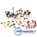 Figurki zwierząt zwierzęta zoo safari farma akcesoria skrzynka 59 el. Figurki zwierząt zwierzęta zoo safari farma akcesoria skrzynka 59 el.