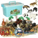 Figurki zwierząt zwierzęta zoo safari farma akcesoria skrzynka 59 el. Figurki zwierząt zwierzęta zoo safari farma akcesoria skrzynka 59 el.