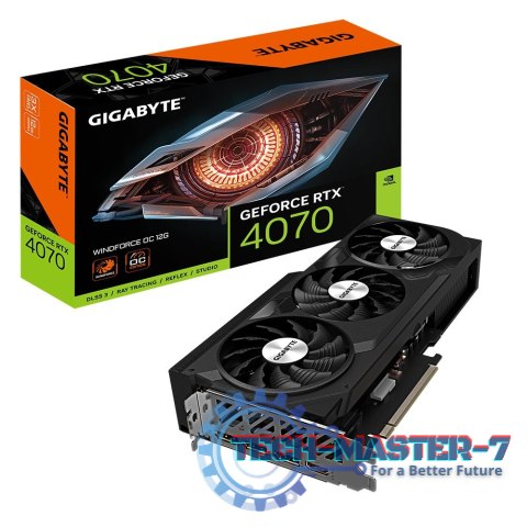 Karta graficzna GeForce RTX 4070 WINDFORCE 12GB GDDR6X 192bit 3DP/HDMI Karta graficzna GeForce RTX 4070 WINDFORCE 12GB GDDR6X 192bit 3DP/HDMI
