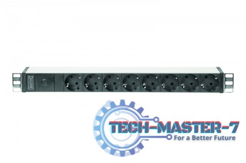 Listwa zasilająca PDU 19" Rack, 8x gniazdo schuko, 2.0m, 1x wtyk C14, 10A Aluminiowa Listwa zasilająca PDU 19" Rack, 8x gniazdo schuko, 2.0m, 1x wtyk C14, 10A Aluminiowa