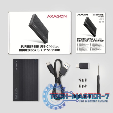 EE25-GTR Obudowa zewnętrzna aluminiowa USB3.2 Gen 2 - SATA 6G 2.5" SSD/HDD EE25-GTR Obudowa zewnętrzna aluminiowa USB3.2 Gen 2 - SATA 6G 2.5" SSD/HDD