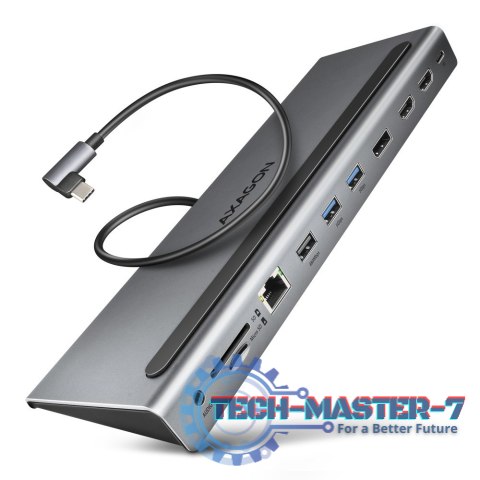 HMC-4KX3 Wieloportowy hub USB 11in1, 5Gbps, 3x USB-A, 2x HDMI 4K/60Hz+ DP 4K/60Hz+ GLAN + SD/microSD + audio, PD 100W, 40cm USB- HMC-4KX3 Wieloportowy hub USB 11in1, 5Gbps, 3x USB-A, 2x HDMI 4K/60Hz+ DP 4K/60Hz+ GLAN + SD/microSD + audio, PD 100W, 40cm USB-
