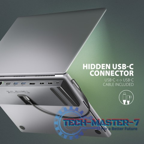 HMC-4KX3 Wieloportowy hub USB 11in1, 5Gbps, 3x USB-A, 2x HDMI 4K/60Hz+ DP 4K/60Hz+ GLAN + SD/microSD + audio, PD 100W, 40cm USB- HMC-4KX3 Wieloportowy hub USB 11in1, 5Gbps, 3x USB-A, 2x HDMI 4K/60Hz+ DP 4K/60Hz+ GLAN + SD/microSD + audio, PD 100W, 40cm USB-