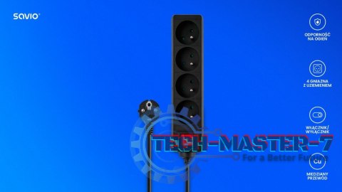 Listwa zasilająca 4 gniazda, 3 m, LZ-14 Listwa zasilająca 4 gniazda, 3 m, LZ-14
