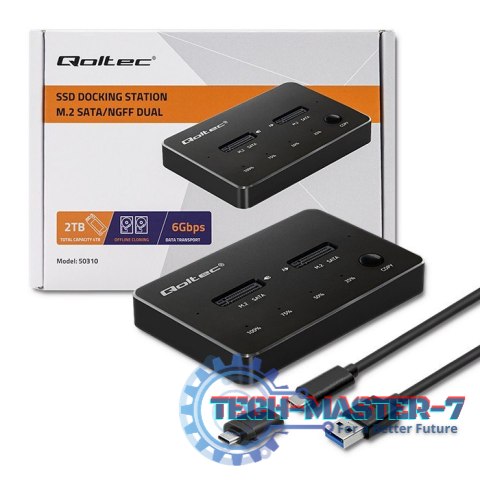 Stacja dokujca dysków 2x SSD M.2 SATA | NGFF | USB typ C Stacja dokujca dysków 2x SSD M.2 SATA | NGFF | USB typ C