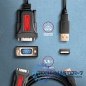 ADS-1PSN Adapter USB 2.0 > RS-232 Port szeregowy, 1.5m kabel, chip Prolific