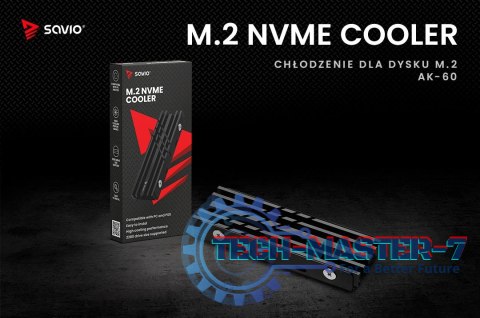 Chłodzenie do dysków M.2 NVMe 2280, AK-60 Chłodzenie do dysków M.2 NVMe 2280, AK-60
