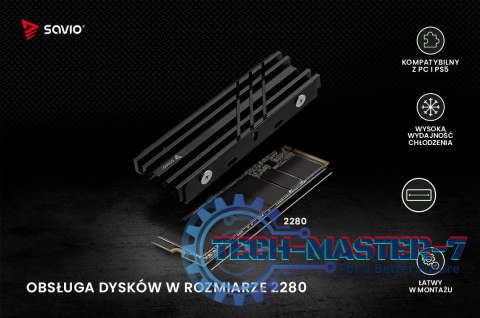 Chłodzenie do dysków M.2 NVMe 2280, AK-60 Chłodzenie do dysków M.2 NVMe 2280, AK-60
