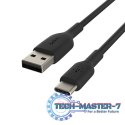 Kabel BoostCharge USB-A/USB-C 2m czarny Kabel BoostCharge USB-A/USB-C 2m czarny