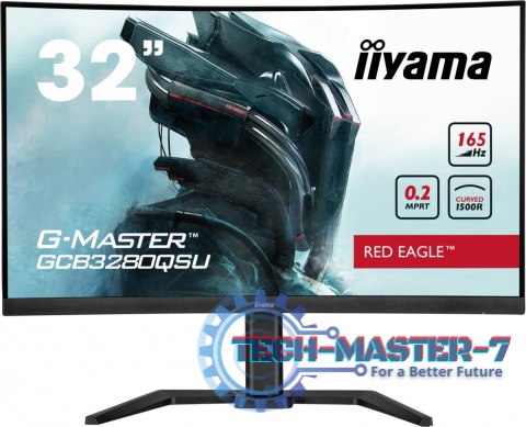 Monitor G-Master 31.5 cala GCB3280QSU-B1 VA,QHD,165Hz,1500R,0.2ms,2xHDMI,2xDP Monitor G-Master 31.5 cala GCB3280QSU-B1 VA,QHD,165Hz,1500R,0.2ms,2xHDMI,2xDP